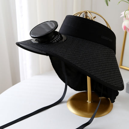 Korean Style Straw Hat for Men and Women, Anti-Uv, Foldableable Sunshade, Empty Top Hat, Sun Protection, Face-Covering Beach Sun Hat