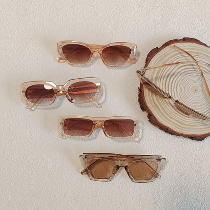 Champagne Color Sunglasses UV-resistant Sunglasses 2025 New Cross-border Trendy Men's and Women's Sunglasses