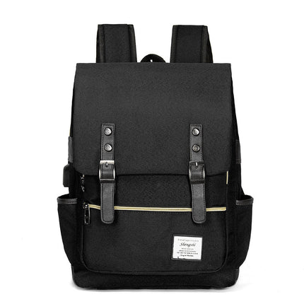 Foreign trade new schoolbag men's personality retro outdoor canvas travel backpack women's fashion backpack a generation of hair