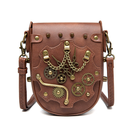 Amazon Cross-border Hot Punk Retro Small Square Bag All-match Women's Shoulder Crossbody Bag MINI Change Satchel