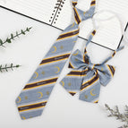 Sky blue moon boat (tie + collar flower)