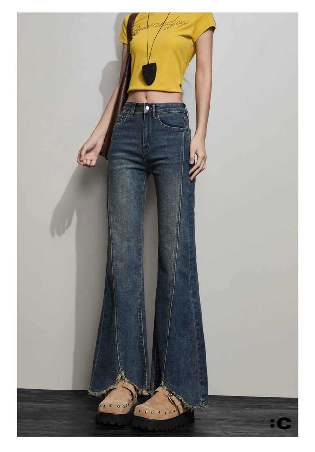American Retro High Street Jeans for Women 2025 Summer New Loose Drape Straight Wide-Leg Floor-Length Pants