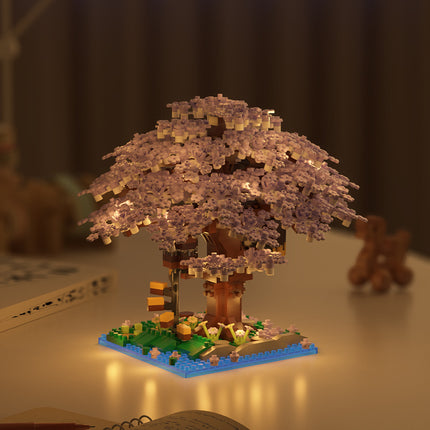 Cherry Blossom Tree Jihui M2109 Building Blocks Assembled Children's Toys Educational Boys and Girls Valentine's Day Gift Cross-border