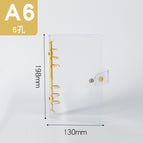 A6 yellow clip yellow buckle pvc binder