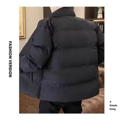 Winter Youth Stylish Cotton Jacket for Boys, Thickened Warm Padded Sports Casual Coat, Thickened Cold-Proof