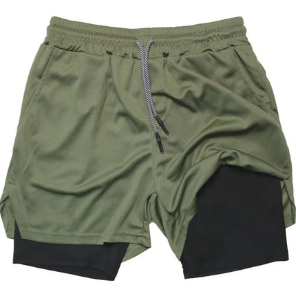 Cross-Border Foreign Trade Amazon Ice Silk Quick-Drying Mesh Double-Layer Casual Shorts Men's Breathable Fitness Sports Beach Pants