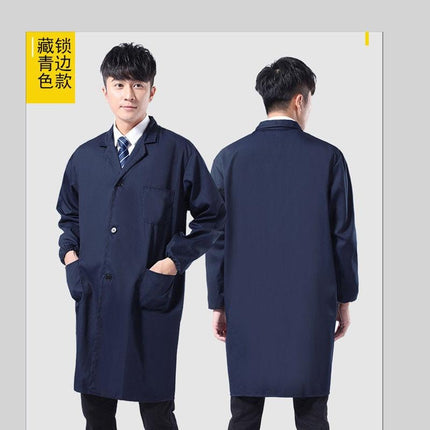 Blue Coat Work Clothes Men's and Women's Long-sleeved Denim Coat Wear-resistant Dust-proof Handling Warehouse Labor Protection Clothing Long Camouflage Clothing