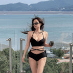 Black korean style bikini / M