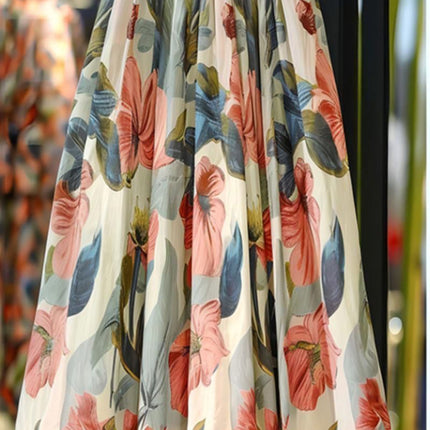French-Style Pear-Shaped Figure Niche Fairy Ultra-Fairy High-End Printed High-Waisted A-Line Skirt for Women in Summer