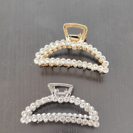 European and American Korean style electroplated rhinestone clip simple women's hairpin hairpin all-match internet celebrity rare medium diamond style hair clip