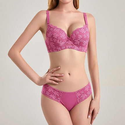 Factory Direct Sales Cross-Border Foreign Trade Plus-Size Bra Set, Fashionable Lingerie, Comfortable and Sexy French Lace Bra Set