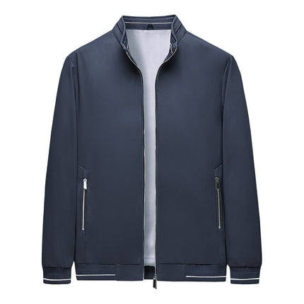 Spring 2025 New Business Middle-aged Casual Jacket Coat Men's Dad Top Middle-aged Baseball Tie Clip
