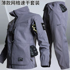 120 summer quick-drying mesh work clothes [gray] / 165