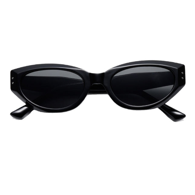 2025 New Style Functional Wind-style Cateye Sunglasses Women's Trendy Square-round Face Slimming High-grade Socialite Internet Celebrity Sunglasses