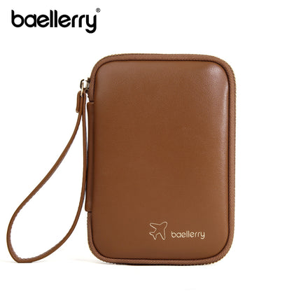 New Baellerry Women's Passport Bag Fashionable Simple Multi-Functional Zipper Coin Purse Storage Mobile Phone Bag for Women