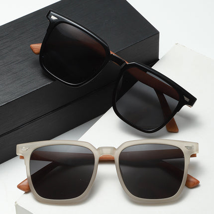 Internet famous fashion rice nail sunglasses polarizing glasses special sunglasses for driving wood grain leg sunglasses women's UV protection