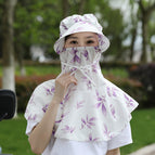 Purple Leaves-Sun Hat / Free size