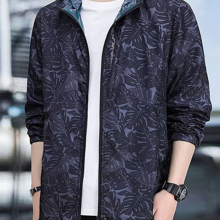 Ice Silk Sun Protection Clothing Men's Thin Breathable Hooded Sun Protection Clothing Foreign Trade Outdoor Sports Fishing Zipper Skin Jacket