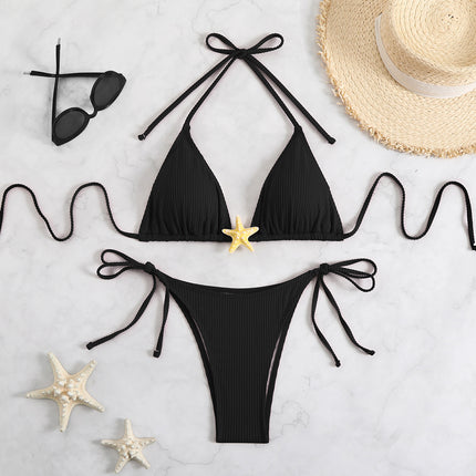 European and American sexy bikini women 2025 new split swimsuit women cross-border triangle swimsuit bikini in stock wholesale