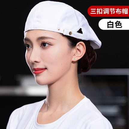 Catering work beret hot pot shop bakery coffee shop waiter breathable net cap oil smoke-proof chef cap