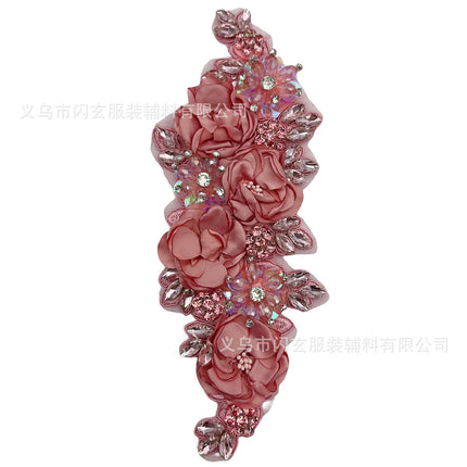 Rhinestone Flower Decoration Dress Wedding Dress