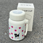 Cup comes with tea separator / 700ml [love cat] dazzling green handle