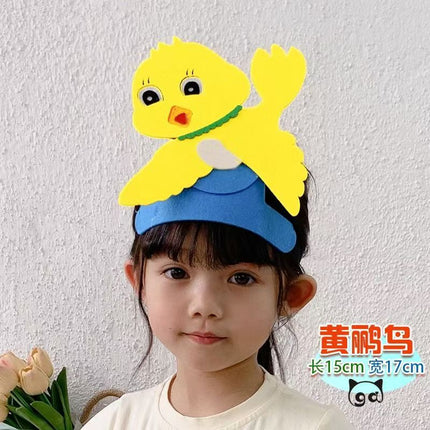 Watching the sky from the well Teaching aids Headwear Props Frog at the Bottom of the Well Cartoon Headgear Open Class Stage Play Children's Day