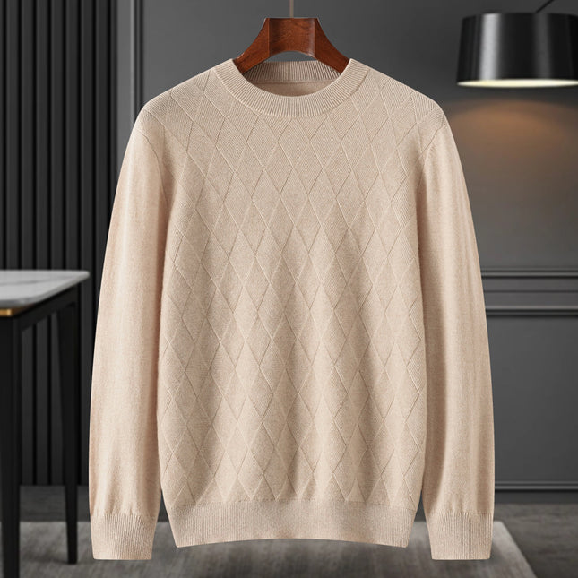 Pure Mountain Round Neck New Autumn and Winter 10 Knitwear Cashmere Knitwear Loose Retro Men's Bottoming Knitwear Knitwear Shadow Green