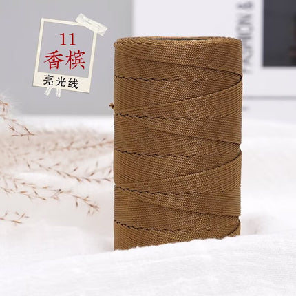 Bright Silk Thread 1mm Thin Thread for Crocheting Bouquets, Bags, Shoes, Handmade 100g Factory Direct Wholesale Knitting Thread