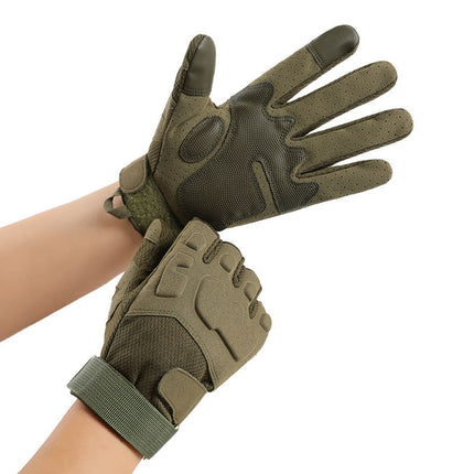 Tactical Gloves Men's Outdoor Sports Rock Climbing Training Military Fan Riding Motorcycle Full Finger Touch Screen Protection Non-slip and Durable
