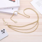 Gold crescent waist chain