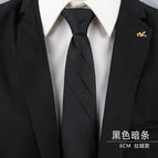 6cm-black dark strip-zipper