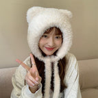Fur gauze swallowtail bear [white]
