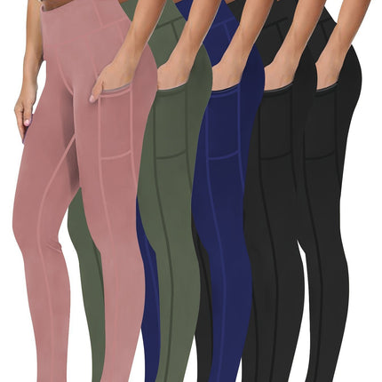 Five Piece Set of Oversized Sports Leggings for Women'S9 Po