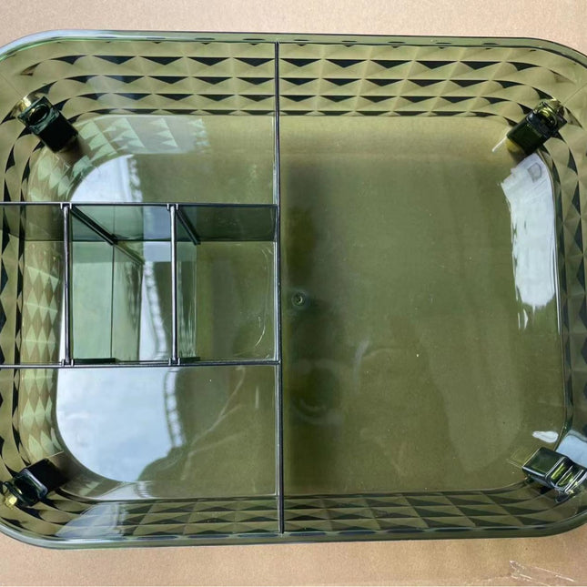 Light Luxury Desktop Storage Box Household Transparent Cosmetic Storage Box Bedroom Storage Box Storage Basket Storage Rack