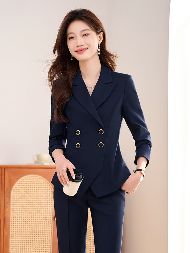 Professional suit Women's High-grade Suit Overskirt Two-piece Set Property Consultant Work Clothes Suit Jacket Jewelry Store Fixture