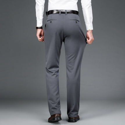 Spring and Summer 2024 New Stretch Men's Casual Pants Middle-aged and Young Men's Four-sided Stretch Men's Pants Thin Men's Straight Long Pants