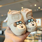 Khaki glasses dog velcro [autumn and winter plus velvet yz] / Inner length 11cm (recommended for 0-4 months)