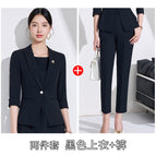 Two-piece set black suit + pants / S