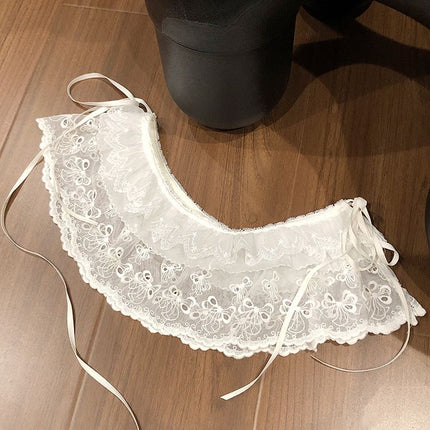 White Mesh A- line Skirt Women's Lace Fart Curtain Spring and Summer New Explosions Fashion High-end Super Nice Fart Curtain