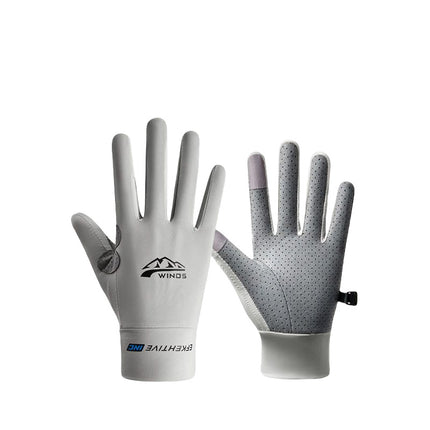 Half finger gloves men's summer riding driving breathable thin ice silk touch screen sunscreen non-slip gloves women manufacturers wholesale