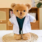 30cm [no customization] / Surgical clothing + white coat [brown lemon flower bear]