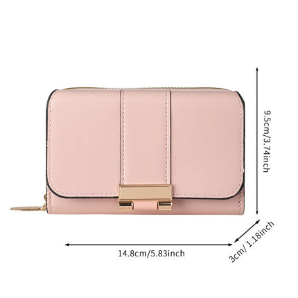 New Cross-Border Popular Korean Style Multifunctional Women's Clutch Wallet Short Niche Fashion Multi-Card Slot 70% off Wallet