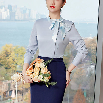 Hotel Reception Work Clothes High-end Chinese Restaurant Hotel Waiter Work Clothes Professional Shirt suit Women