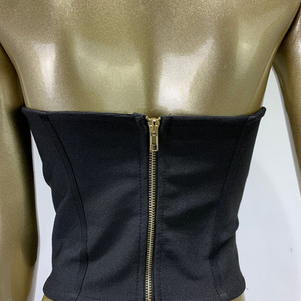 Amazon AliExpress Hot 2023 Summer New Bandage Tube Top European and American Fashion Heart croptop