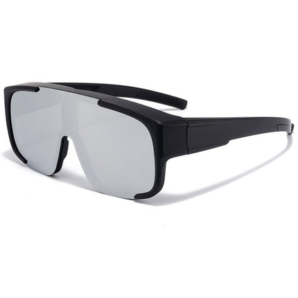 New Myopia Set of Glasses for Men and Women, Outdoor Sports Sunglasses, Anti-Uv, Wind-Proof and Sand-Proof Running and Mountaineering Large-Frame Glasses