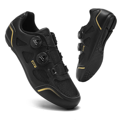 New Summer Hollow Road Bike Lock Shoe Set Hard-Soled Breathable Lock-Free Cycling Shoes Women's Power-Assisted Mountain Bike Lock Shoes