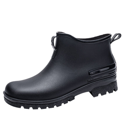 Couple Style Thickened Men's and Women's Outdoor Waterproof Anti-Slip Portable Rain Boots Wholesale Takeaway Rain Boots Short-Tube Women's Rain Boots