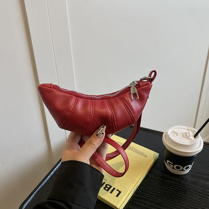 Halter Neck Niche Cute Croissant Bag Fashion Trend Mini Dumpling Bag Crossbody Bag High-End Shoulder Bag