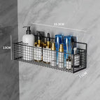 31 long black large storage basket-with traceless stickers*2 pieces